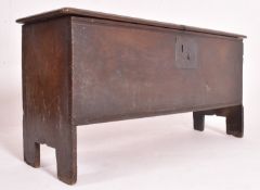 17TH CENTURY OAK WOOD SIX-PLANK COFFER