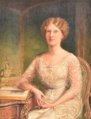 HENRY GRANT - ELLEN MARY, COUNTESS OF SHREWSBURY - 1915 OIL ON CANVAS PORTRAIT