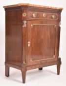 FRENCH NAPOLEON III 19TH CENTURY MAHOGANY & MARBLE TOP PIER CABINET CUPBOARD