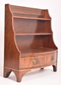19TH CENTURY MAHOGANY BOW FRONTED OPEN WATERFALL BOOKCASE