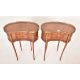 PAIR OF FRENCH LOUIS XVI STYLE BURR WALNUT KIDNEY BEDSIDES - Image 2 of 6