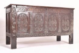 LATE 17TH / EARLY 18TH CENTURY CARVED OAK COFFER