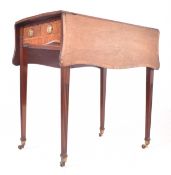 W. WILLIAMSON & SONS, GUILDFORD - 19TH CENTURY MAHOGANY INLAID PEMBROKE TABLE