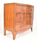 REGENCY 19TH CENTURY MAHOGANY BOW FRONT CHEST OF DRAWERS