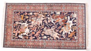 20TH CENTURY ABU DHABI PERSIAN SILK & WOOL MACHINED RUG