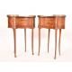 PAIR OF FRENCH LOUIS XVI STYLE BURR WALNUT KIDNEY BEDSIDES - Image 1 of 6