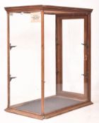19TH CENTURY VICTORIAN OAK & GLASS SHOP TABLE TOP DISPLAY CABINET