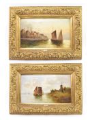 V. ORBAN - PAIR OF DUTCH 19TH CENTURY GILTWOOD FRAMED OIL ON CANVASES