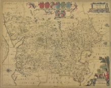 17TH CENTURY COUNTY MAP OF HAMPSHIRE & BERKSHIRE JANSSON