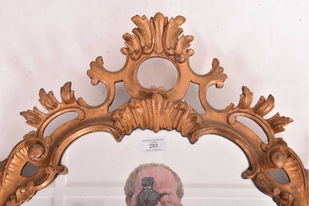 BAROQUE STYLE 19TH CENTURY GILTWOOD & GESSO FILIGREE WALL MIRROR - Image 2 of 10