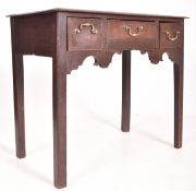 GEORGE III 18TH CENTURY OAK LOWBOY WRITING DESK TABLE