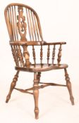 19TH CENTURY REVIVAL ELM WINDSOR ARMCHAIR