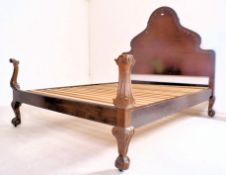 FRENCH EARLY 20TH CENTURY MAHOGANY DOUBLE BEDSTEAD