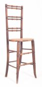 19TH CENTURY MAHOGANY & RATTAN CHILDREN CORRECTIONAL HIGH CHAIR