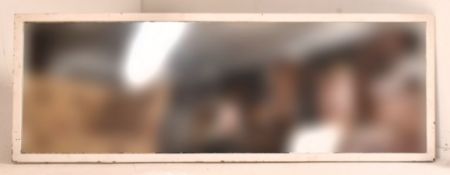 OVERSIZED VINTAGE 20TH CENTURY WHITE PAINTED HALL HABERDASHERY MIRROR