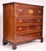 GEORGE III 19TH CENTURY SATINWOOD INLAID & MAHOGANY SECRETAIRE