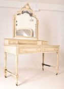 19TH CENTURY FRENCH WHITE PAINTED DRESSING TABLE