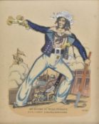 E. SKELT PUBLISHED - MR HICKS AS WILL STEADY - 19TH CENTURY TINSEL PRINT