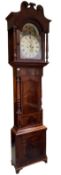 J. FIRDERER, BIRMINGHAM - 19TH CENTURY FLAME MAHOGANY LONGCASE CLOCK