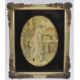 PAIR OF GEORGE III 19TH CENTURY SILK & WATERCOLOUR OVAL PORTRAITS - Image 2 of 7