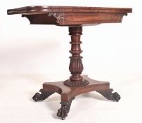 WILLIAM IV 19TH CENTURY ROSEWOOD FOLD OUT CARD GAMES TABLE