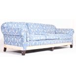 LATE 19TH / EARLY 20TH CENTURY REUPHOLSTERED THREE SEATER SOFA