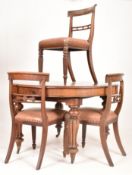 WILLIAM IV 19TH CENTURY MAHOGANY EXTENDING TABLE WITH CHAIRS