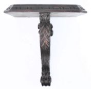 PRIVATE COLLECTION OF DERREN BROWN - CONTINENTAL 19TH CENTURY MAHOGANY CLOCK BRACKET