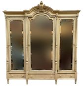 LARGE 19TH CENTURY FRENCH TRIPLE WARDROBE