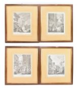 AFTER WILLIAM HOGARTH - FOUR ENGRAVED PRINTS FROM THE TIMES OF THE DAY SERIES