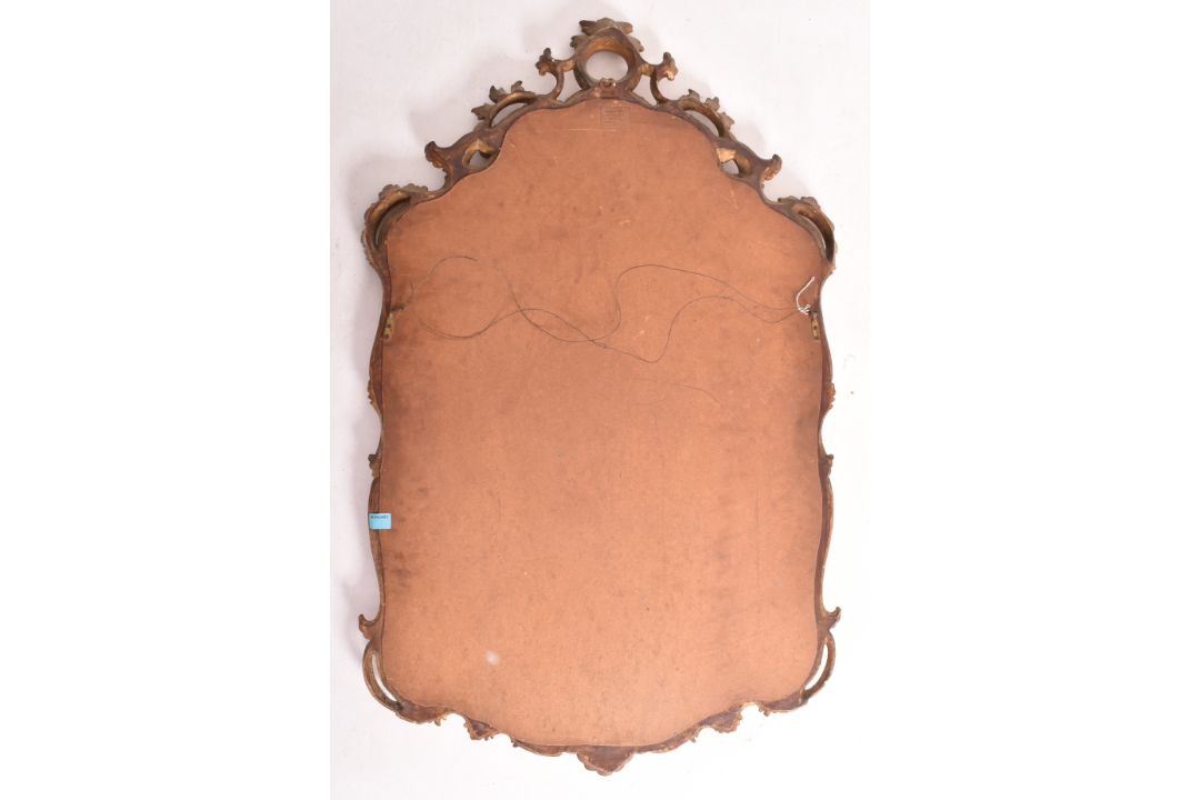 BAROQUE STYLE 19TH CENTURY GILTWOOD & GESSO FILIGREE WALL MIRROR - Image 8 of 10