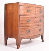 GEORGE III EARLY 19TH CENTURY MAHOGANY INLAID CHEST OF DRAWERS