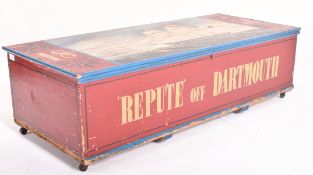 REPUTE OF DARTMOUTH - 19TH CENTURY VICTORIAN MARITIME PAINTED TRUNK CHEST