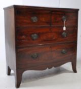 GEORGE III 19TH CENTURY BACHELORS MAHOGANY CHEST OF DRAWERS