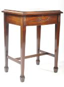 EDWARDIAN MAHOGANY ADAMS STYLE BOW FRONTED CANTEEN OF CUTLERY TABLE