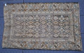 19TH CENTURY CAUCASIAN HAND KNOTTED SHIRVAN FLOOR RUG