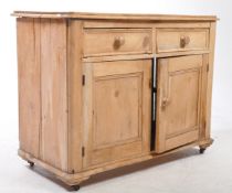 19TH CENTURY VICTORIAN PINE SIDEBOARD CREDENZA DRESSER BASE