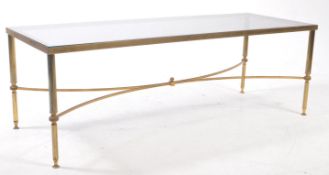 ITALIAN MODERN DESIGN - VINTAGE METAL & GLASS COFFEE TABLE