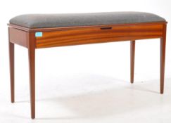 BRITISH MODERN DESIGN - VINTAGE MID 20TH CENTURY DUET PIANO STOOL