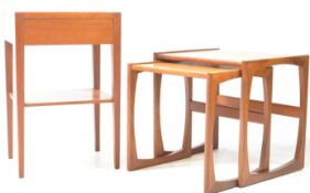 G PLAN FURNITURE - NEST OF QUADRILLE TABLE W/ OCASSIONAL TABLE