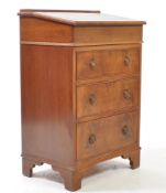 EDWARDIAN WALNUT & LEATHER DAVENPORT DESK