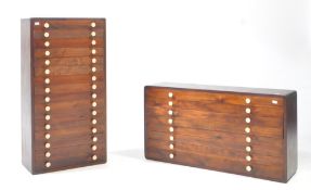 TWO EARLY 20TH CENTURY PINE SPECIMEN CHESTS OF DRAWERS