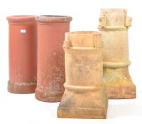 FOUR 20TH CENTURY CHIMNEY POTS