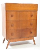 TUDOR ROSE TRIMLINE FURNITURE - TEAK WOOD PEDESTAL CHEST OF DRAWERS