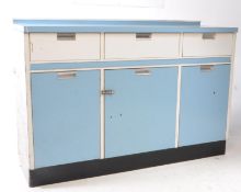 VINTAGE MID CENTURY 20TH CENTURY BLUE & WHITE FORMICA KITCHEN UNIT