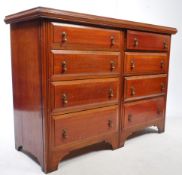 EDWARDIAN MAHOGANY DOUBLE CHEST OF DRAWERS