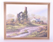 DAVID 'OWENS' DYER (1947 - 2006) - LATE 20TH CENTURY OIL ON CANVAS PAINTING