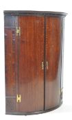 GEORGE III MAHOGANY BOW FRONTED CORNER CABINET CUPBOARD