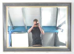 CONTEMPORARY OVERMANTEL FAUX SLATE WALL MIRROR