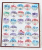 FRAMED 1990S & 2000S VEHICLE TAX DISKS